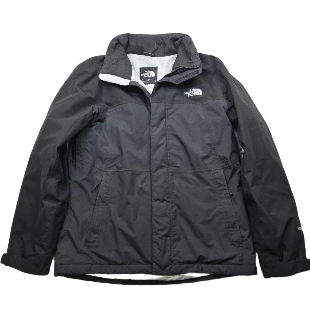 The North Face HyVent Jacket Mens Small‎ Black Insulated Zip Waterproof